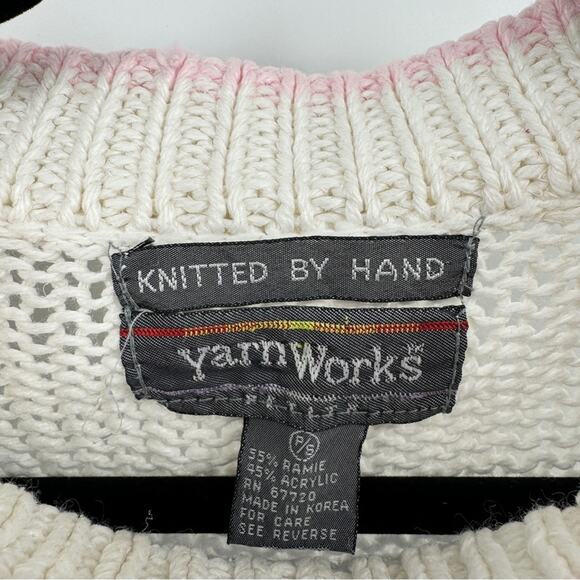 Vintage Yarn Works Knitted By Hand Sweater Pastel Size Small Petite Cottagecore - Picture 4 of 7